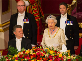 英国女王在欢迎哥伦比亚总统桑托斯晚宴上的致辞