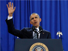 奥巴马在麦克迪尔空军基地就全球反恐问题发表演讲