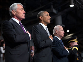 奥巴马总统在美国军方举行的欢送仪式上的演讲